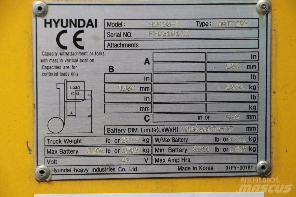 Hyundai HBF30-7 Wózki elektryczne