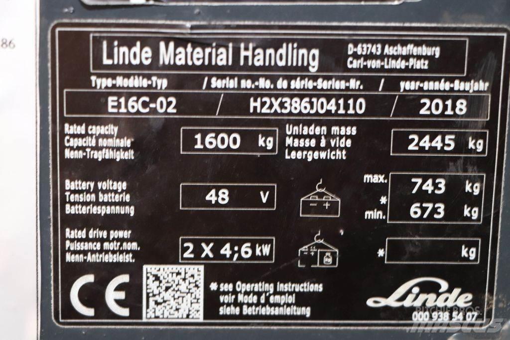 Linde E16C-02 Wózki elektryczne