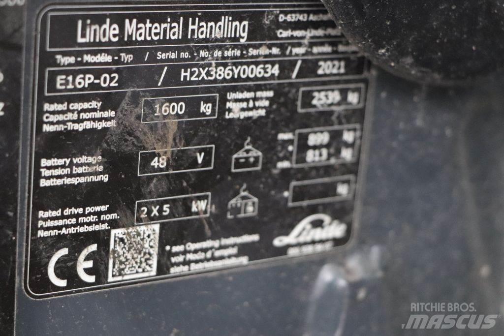 Linde E16P-02 Wózki elektryczne