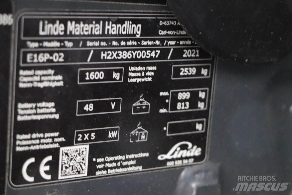 Linde E16P-02 Wózki elektryczne