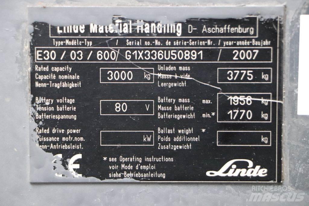 Linde E30S-03/600 Wózki elektryczne