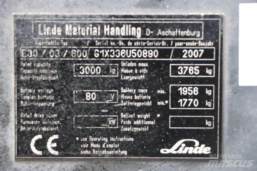 Linde E30S-03/600 Wózki elektryczne