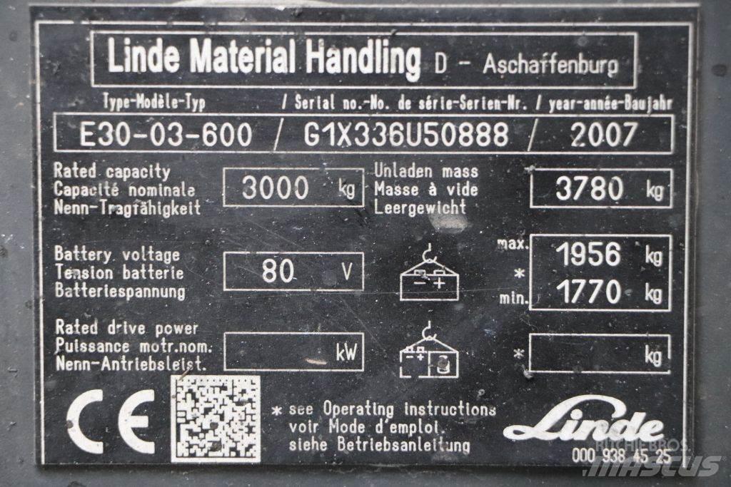 Linde E30S-03/600 Wózki elektryczne