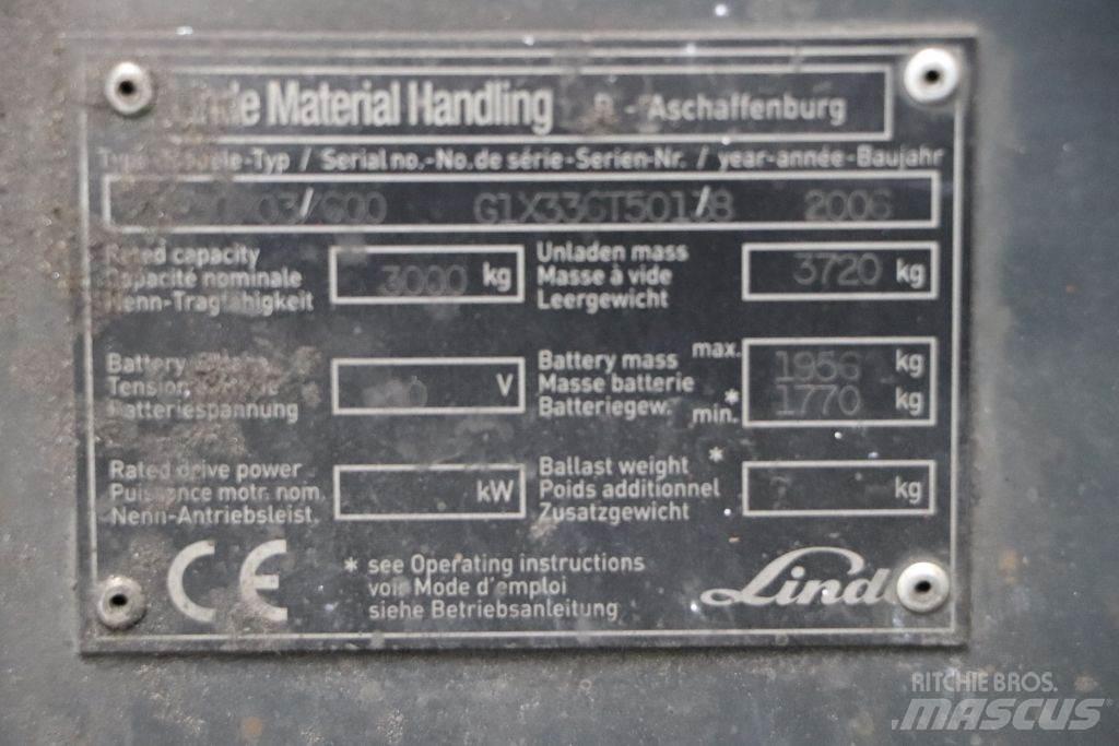 Linde E30S-03/600 Wózki elektryczne