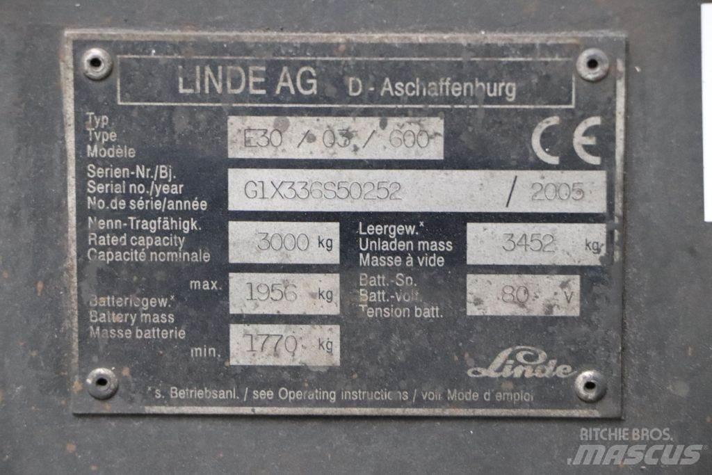 Linde E30S-03/600 Wózki elektryczne