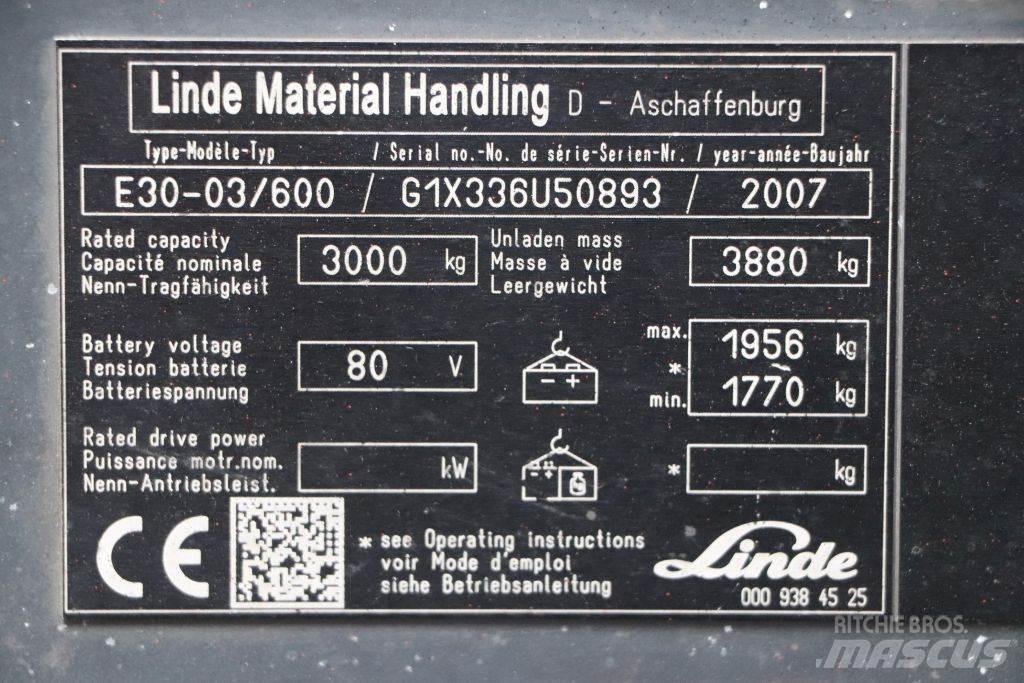 Linde E30S-03/600 Wózki elektryczne