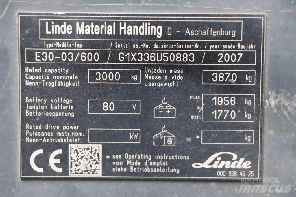 Linde E30S-03/600 Wózki elektryczne