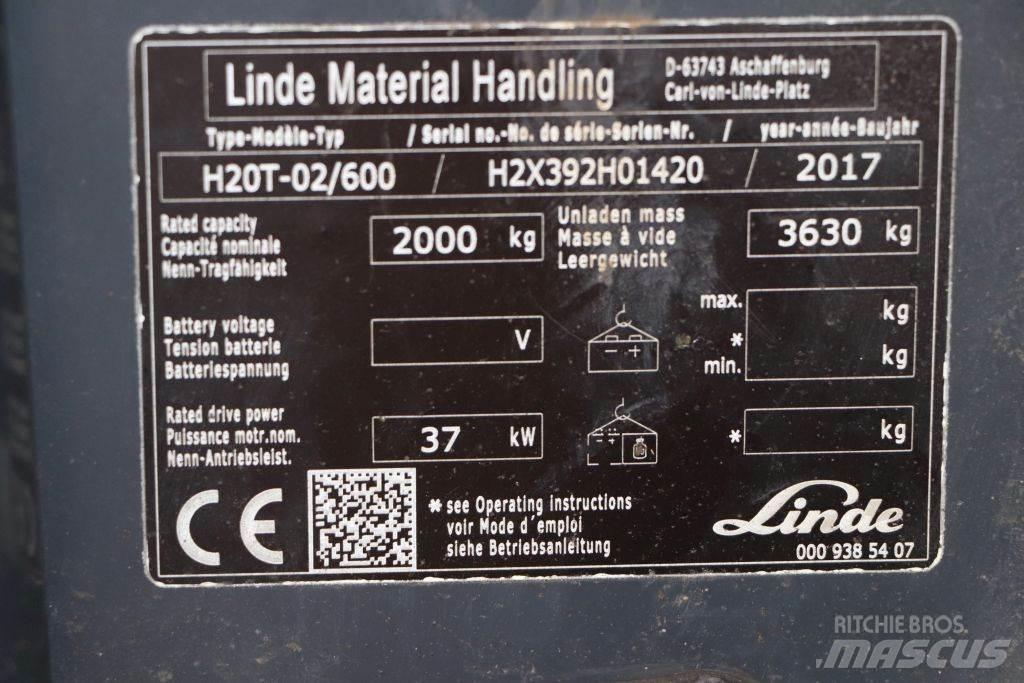 Linde H20T-02/600 Wózki LPG