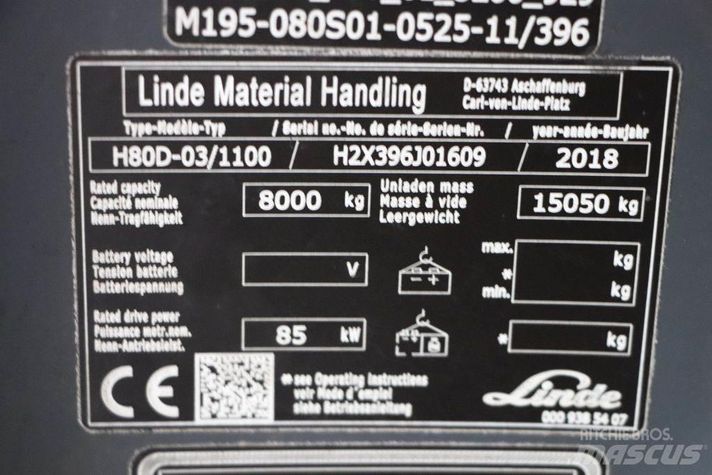 Linde H80D-03/1100 Wózki Diesla