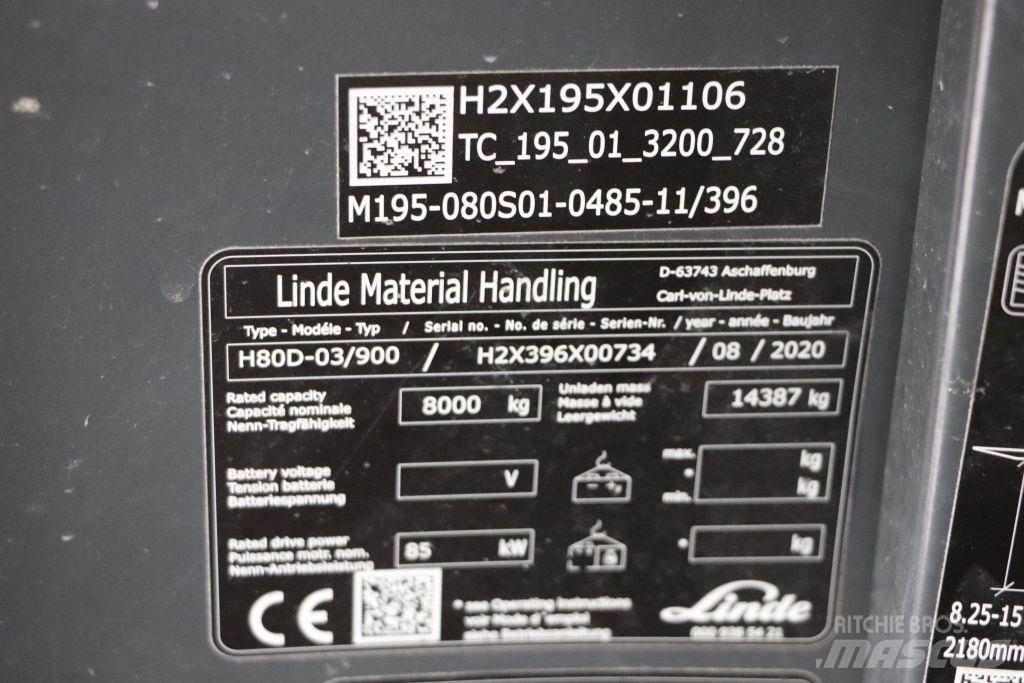 Linde H80D-03/900 Wózki Diesla