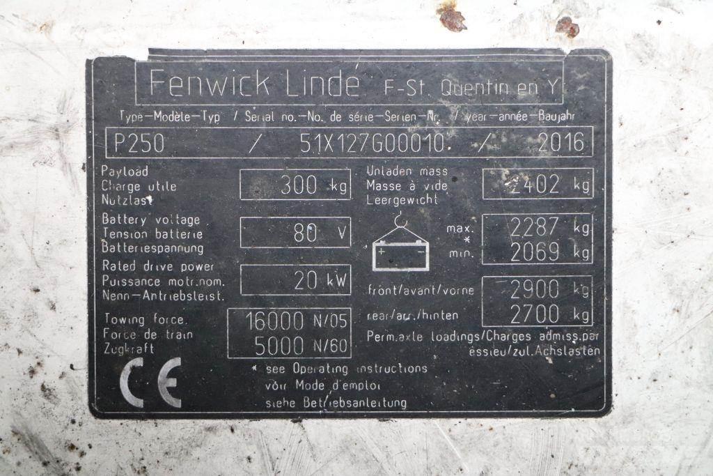 Linde P250 Wózki widłowe samochodowe ciągnące