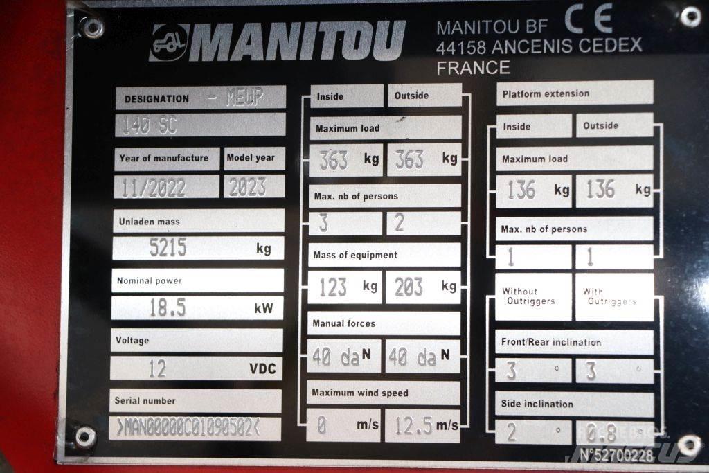 Manitou 140 SC Podnośniki nożycowe