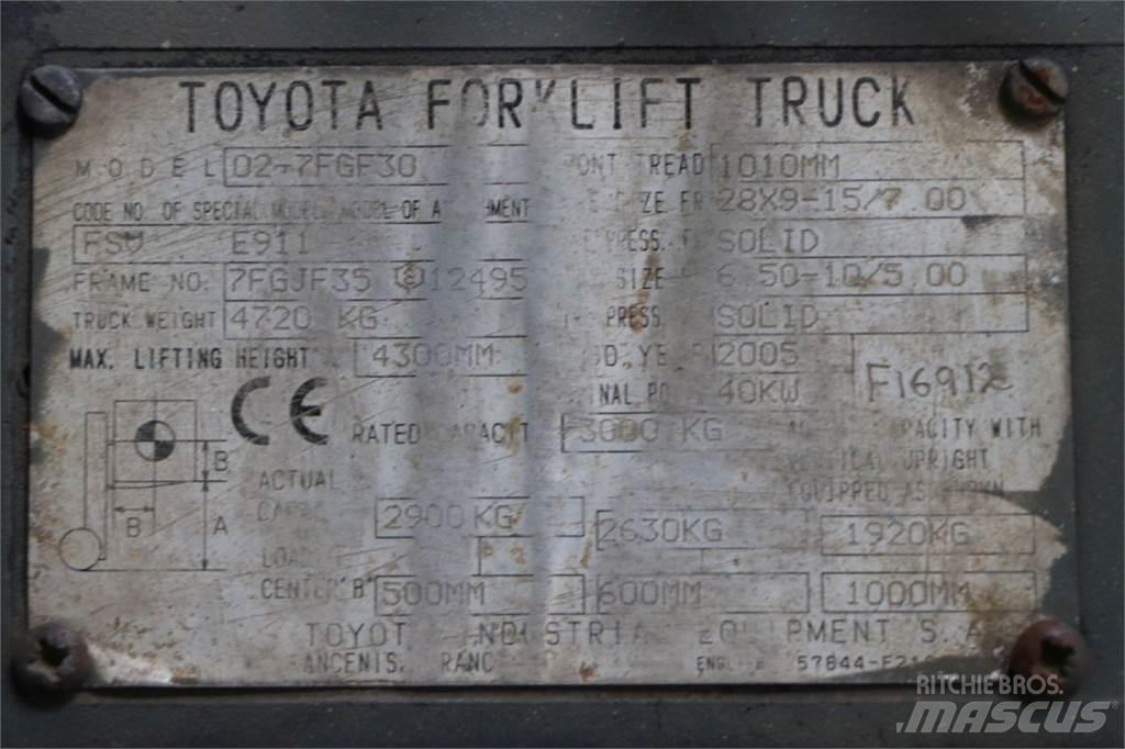 Toyota 02-7FGF30 Wózki LPG