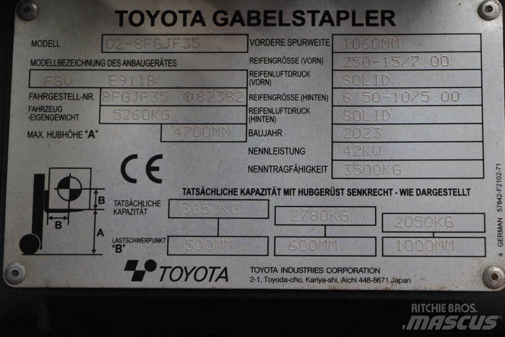Toyota 02-8FGJF35 Wózki LPG