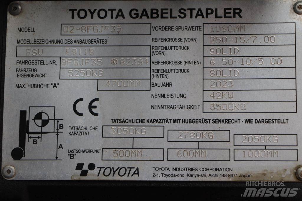 Toyota 02-8FGJF35 Wózki LPG