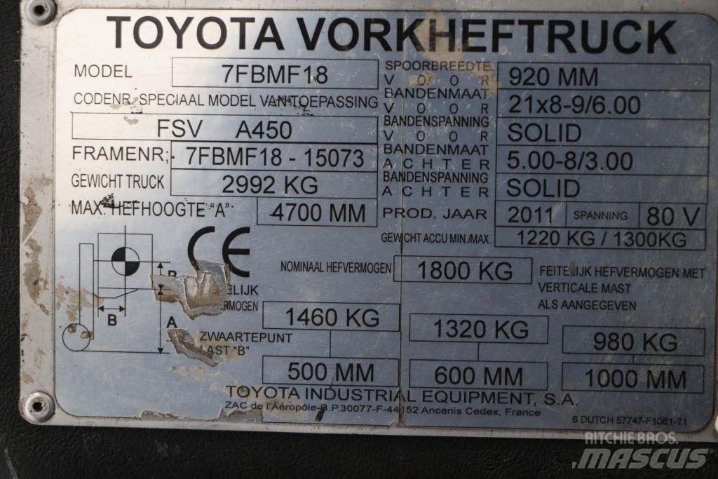 Toyota 7FBMF18 Wózki elektryczne