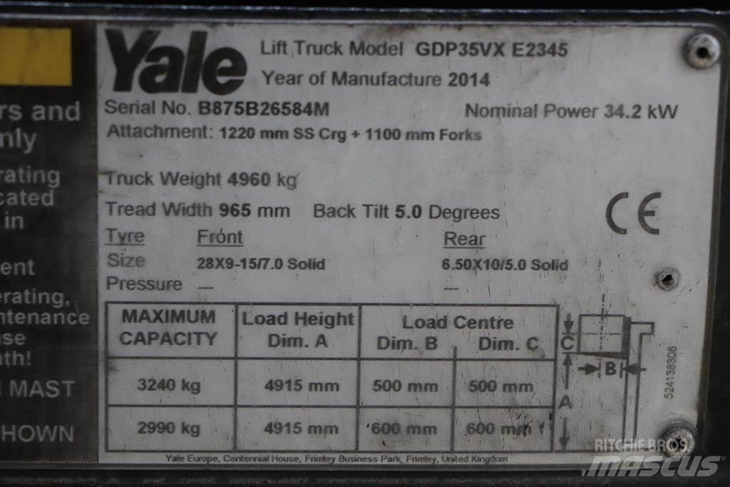 Yale GDP35VX Wózki Diesla