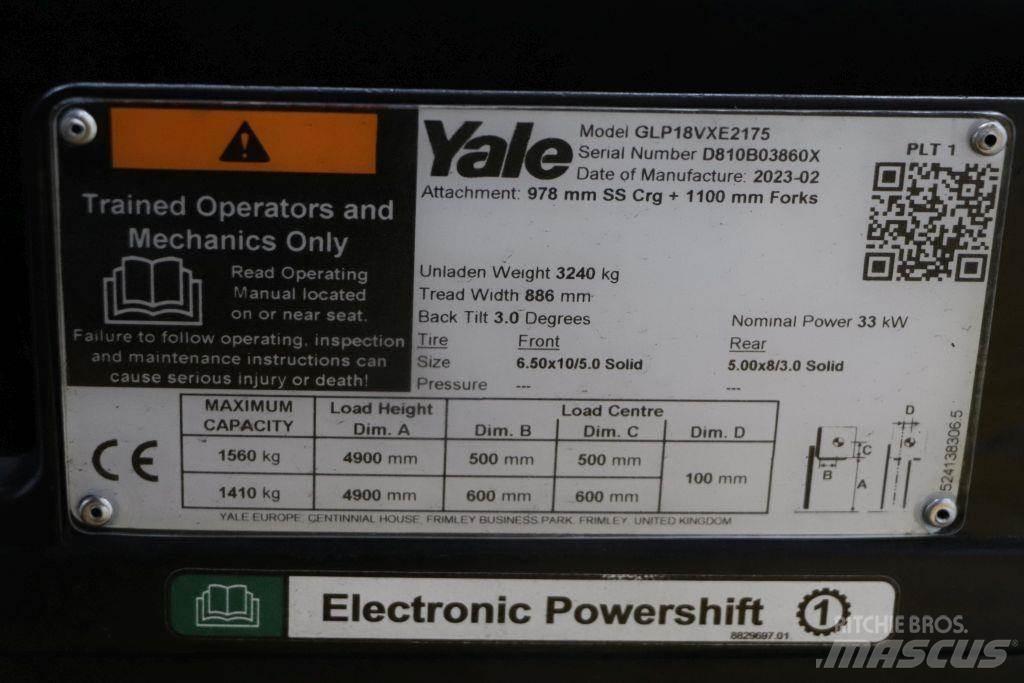 Yale GLP18VX Wózki LPG
