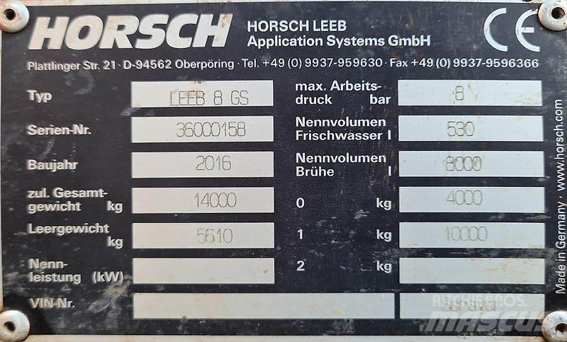 Horsch 8 GS Opryskiwacze zaczepiane
