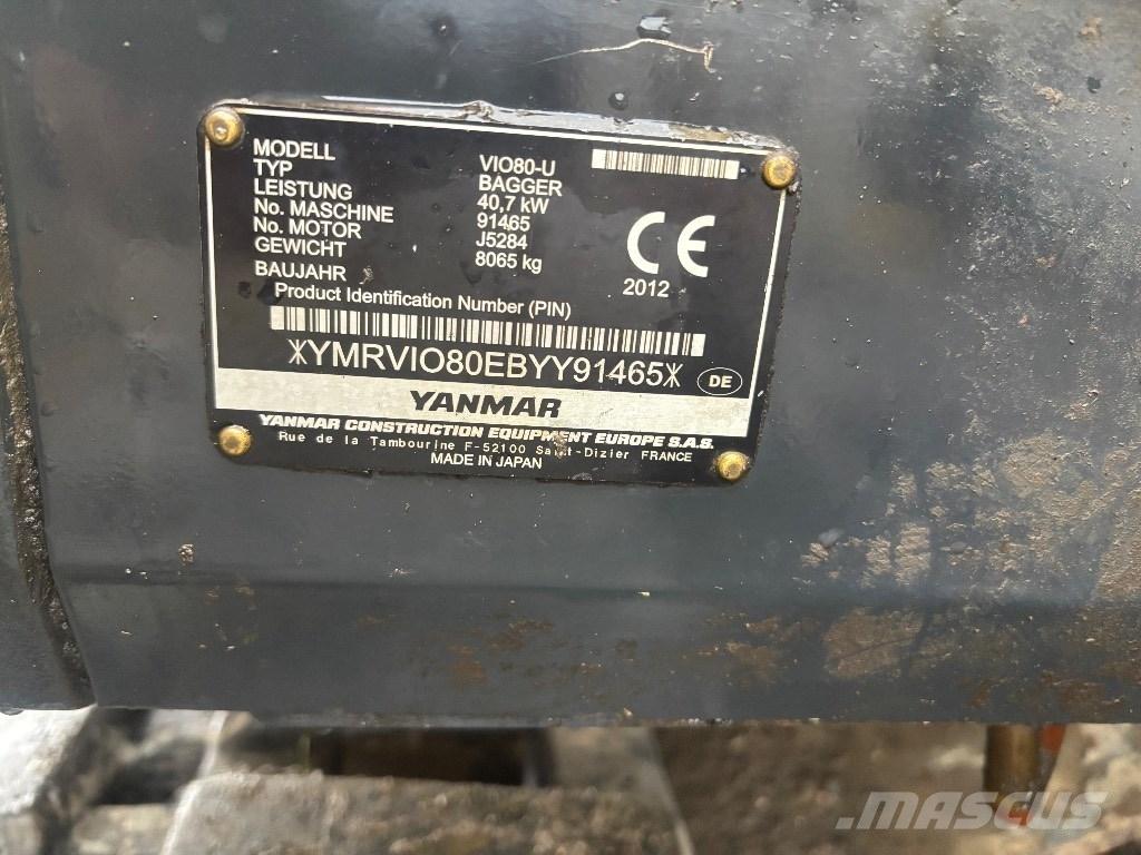 Yanmar Vio 80 U Midikoparki  7t - 12t