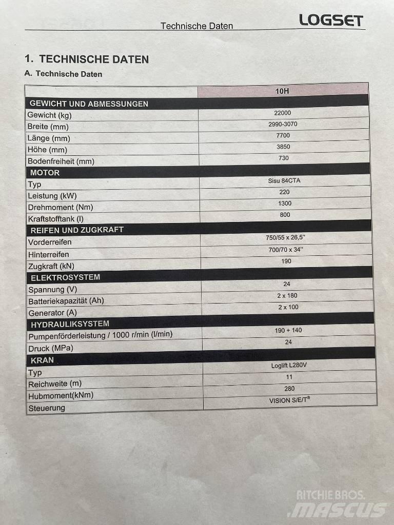 Logset 10H Harwestery
