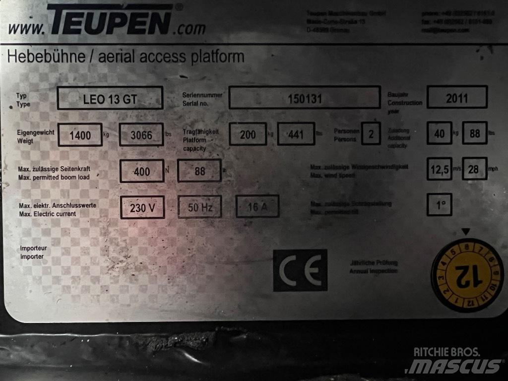 Teupen LEO 13 GT Kompaktowe samojezdne wysięgniki podnośnikowe