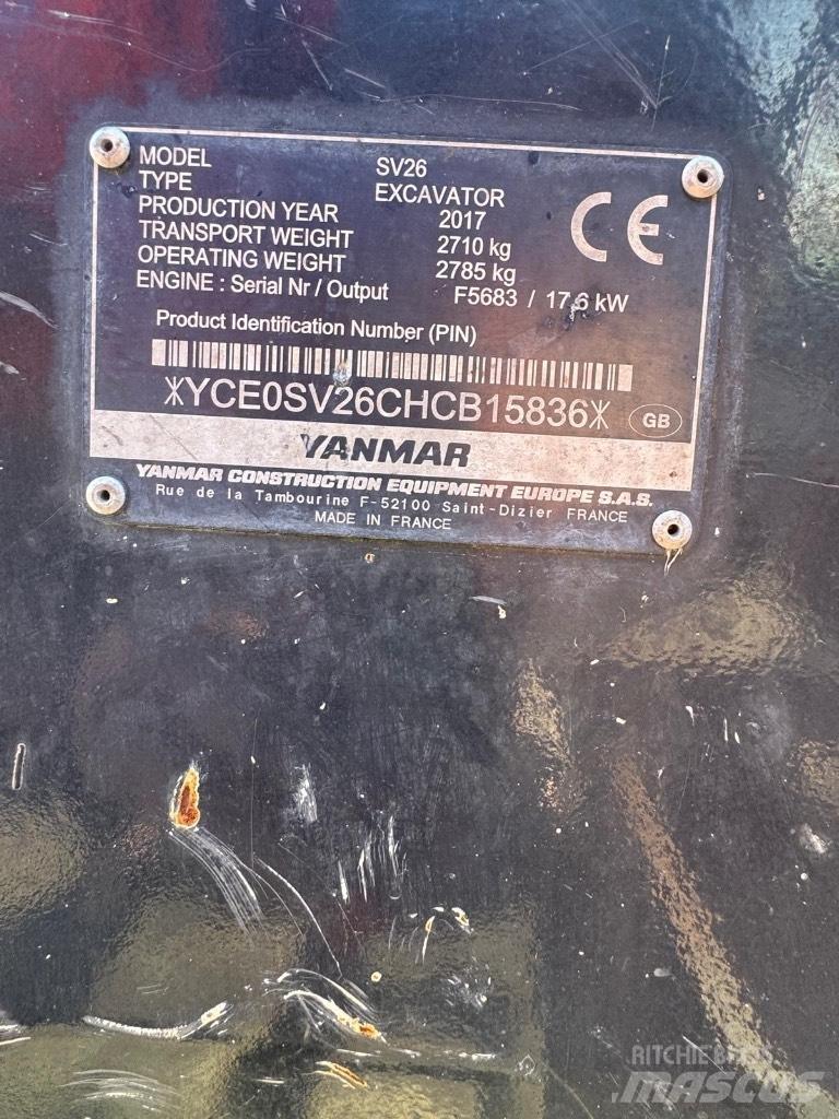 Yanmar SV 26 Minikoparki