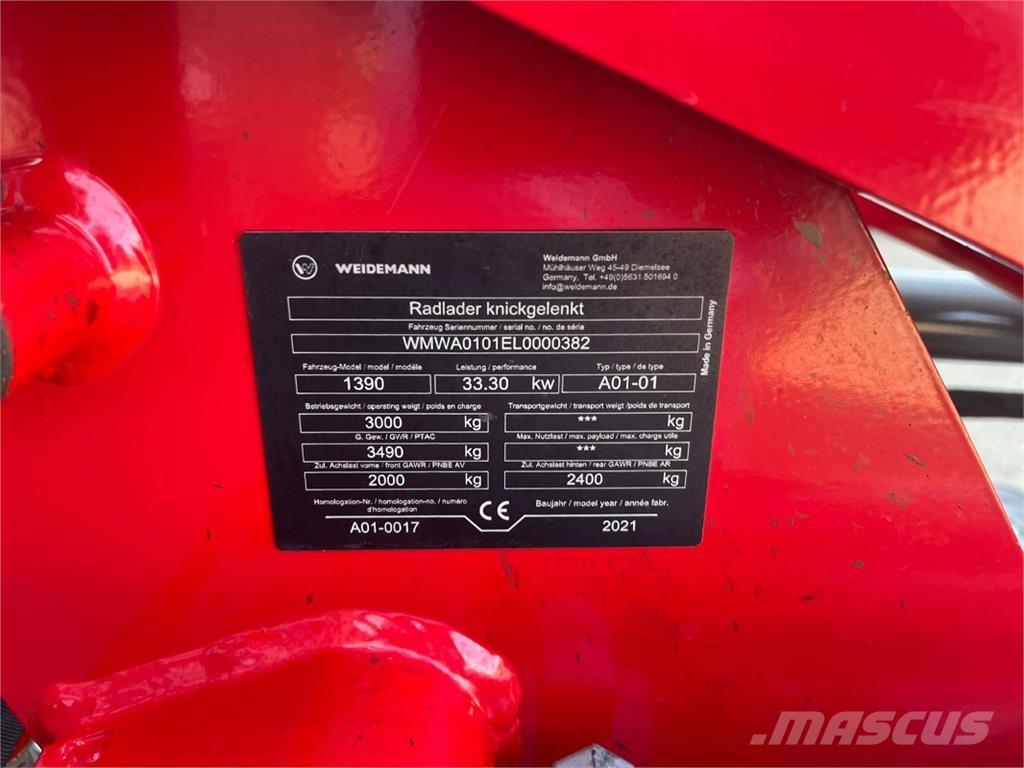 Weidemann 1390 Maszyny rolnicze - Inne