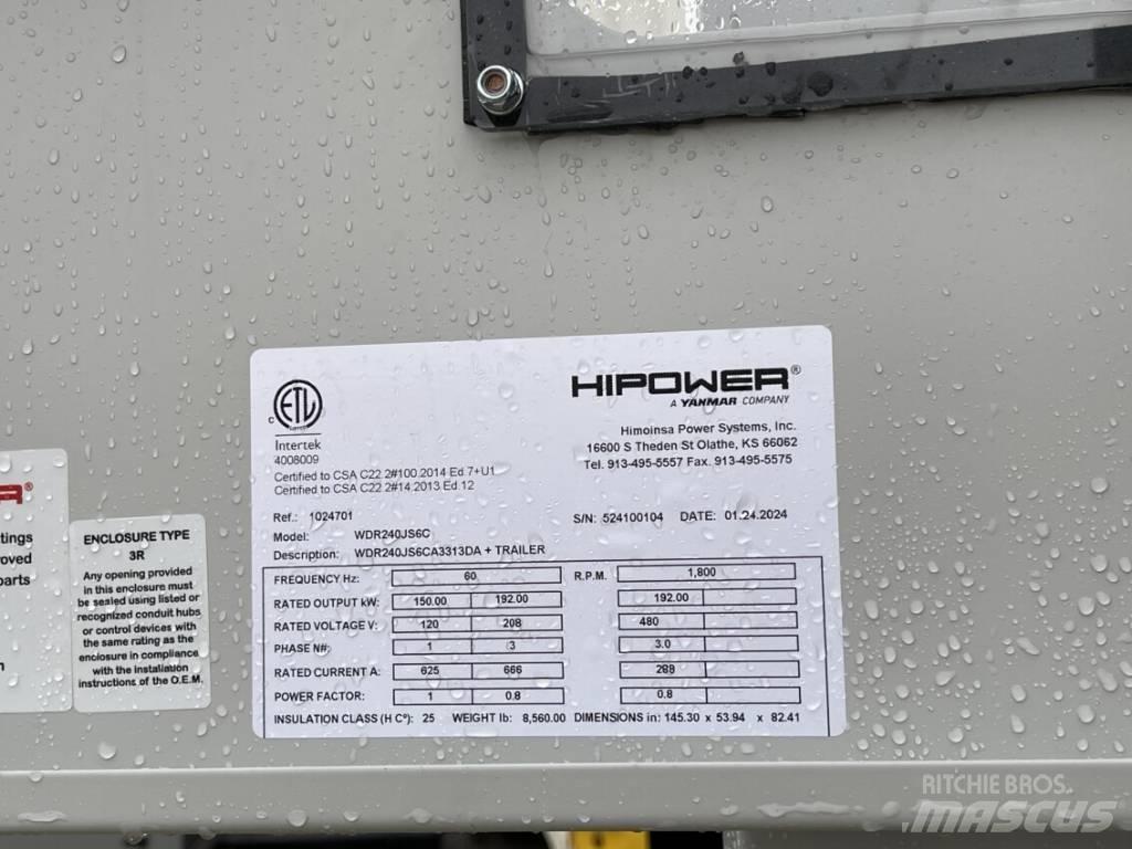 Hipower HRJW-240 Agregaty prądotwórcze Diesla