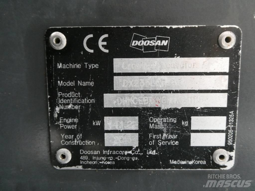 Doosan DX 235 LCR-5 Koparki gąsienicowe