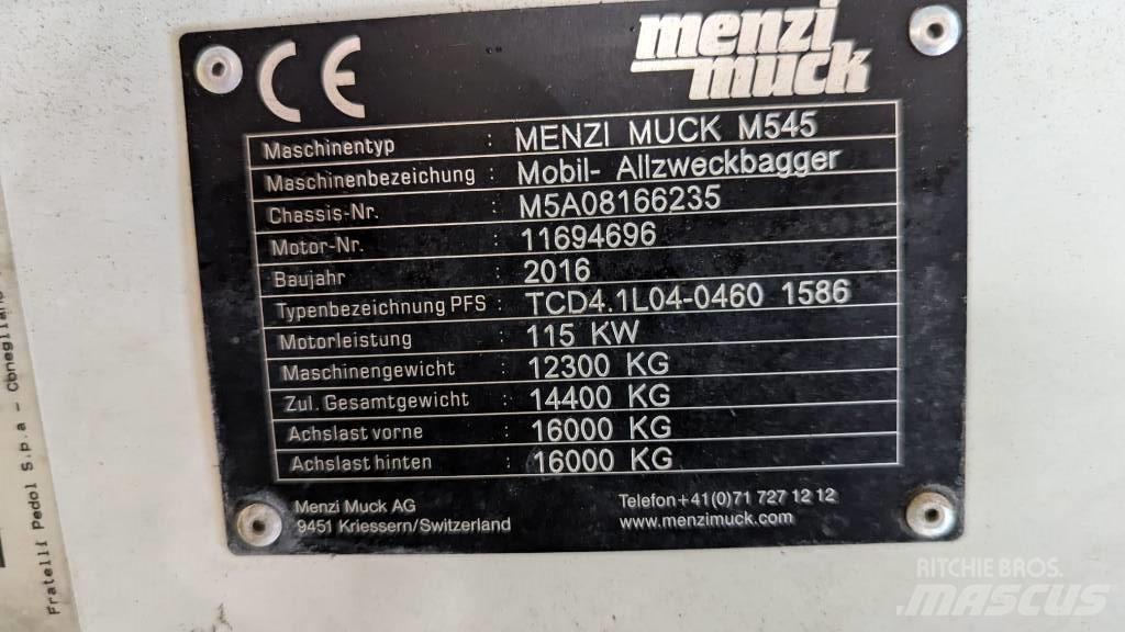 Menzi Muck M545 Koparki kołowe
