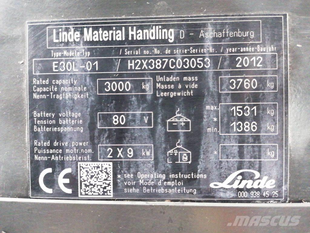Linde E30L-01 Wózki elektryczne