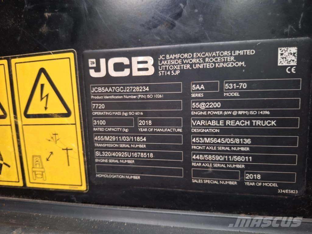 JCB 531-70 Ładowarki teleskopowe