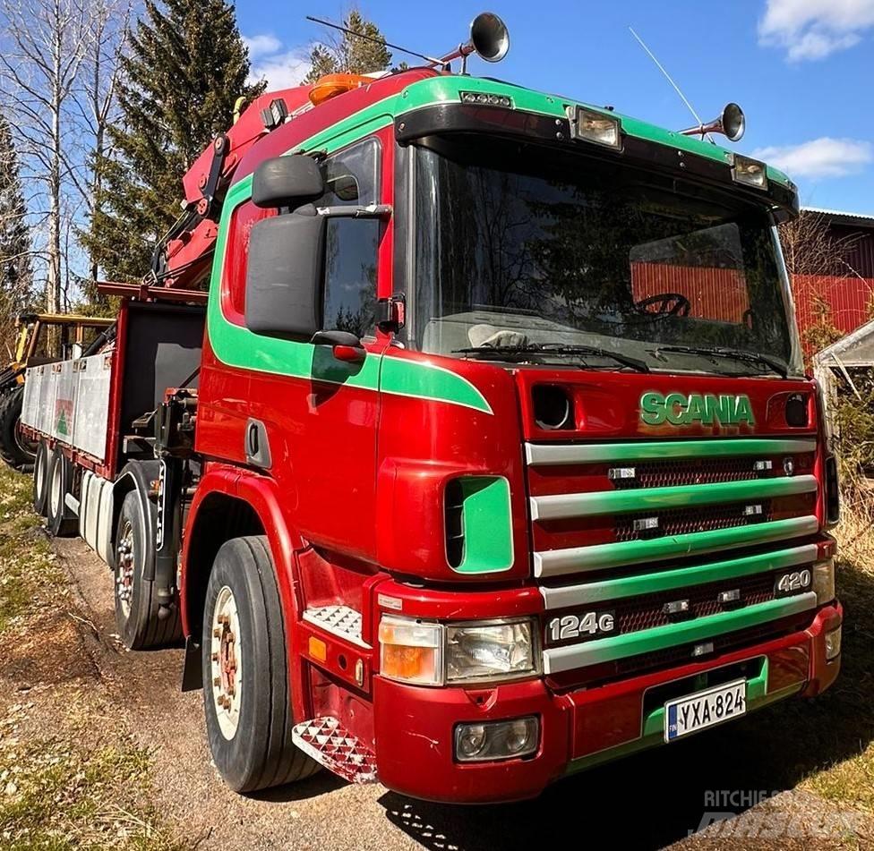 Scania P 124 GB Żurawie samochodowe