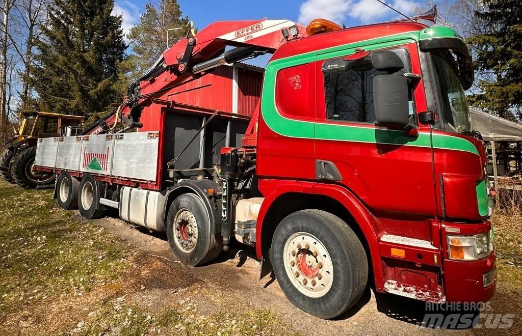 Scania P 124 GB Żurawie samochodowe