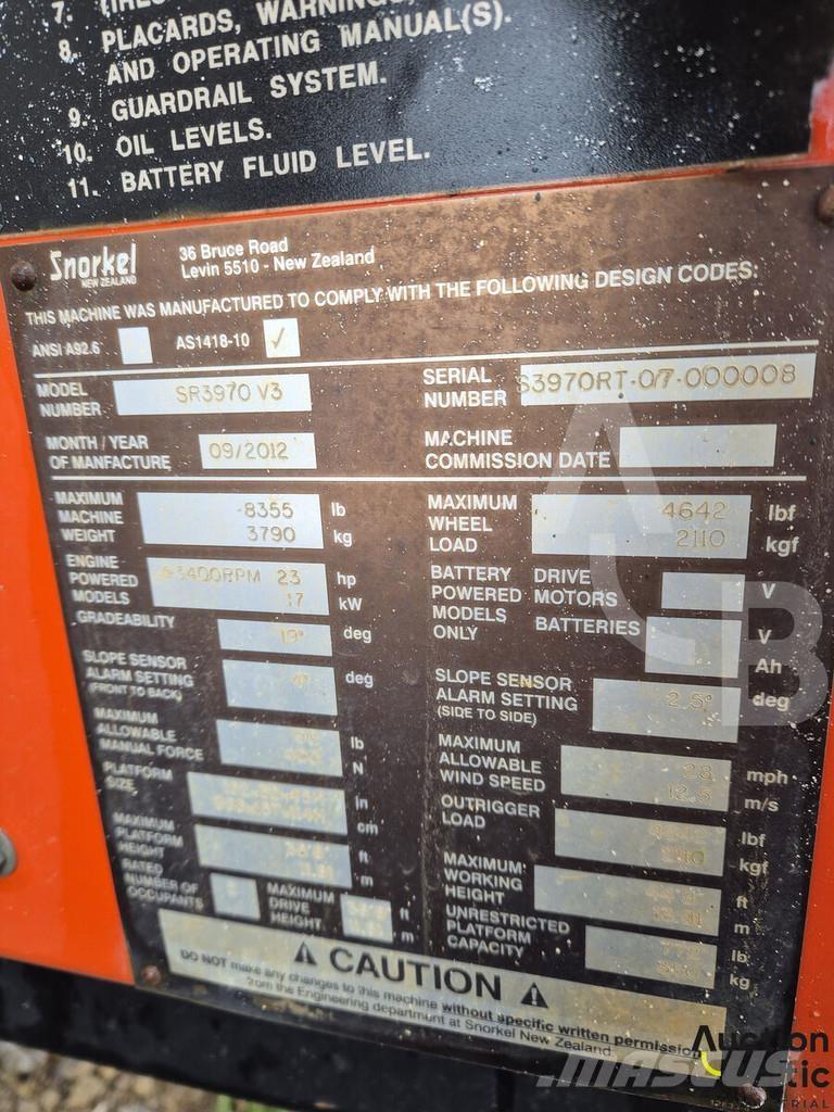 Snorkel S3970RT Podnośniki nożycowe