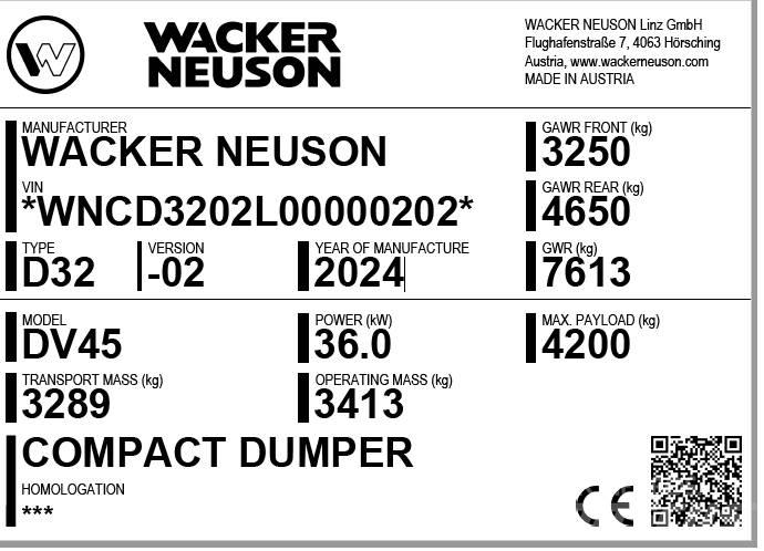 Wacker Neuson DV45 Wozidła kolebkowe