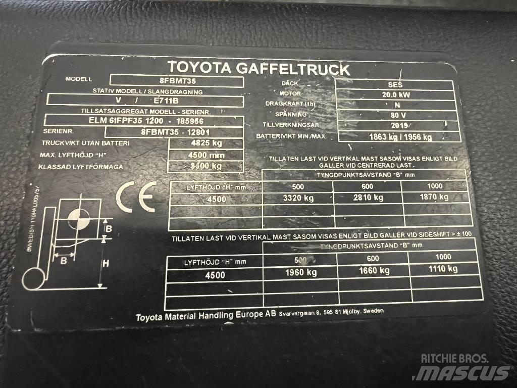 Toyota 8 FBMT 35 Wózki elektryczne