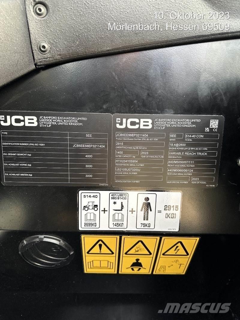 JCB 514-40 CON Ładowarki teleskopowe