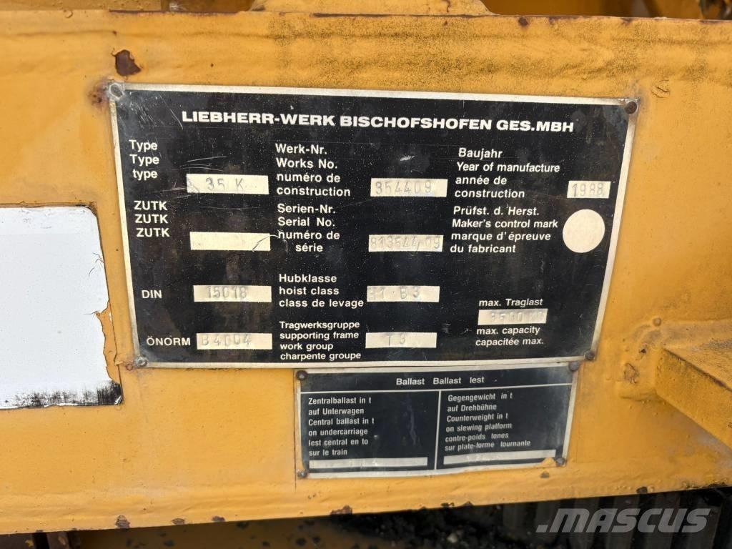 Liebherr 35 K Żurawie wieżowe