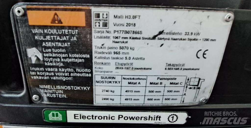 Hyster H3.0FT Wózki Diesla