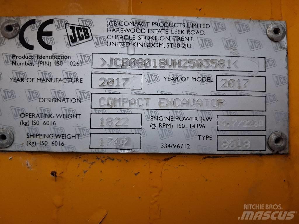 JCB 8018 CTS Minikoparki