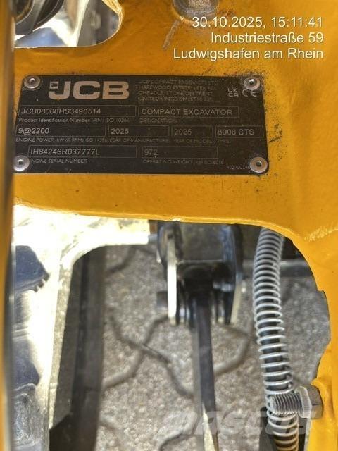 JCB 8008CTS Minikoparki