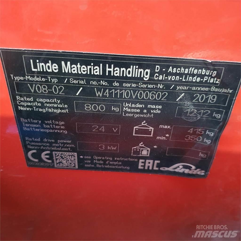 Linde V08-02 Wózki wózki kompletacyjne średnio wysoko unoszące