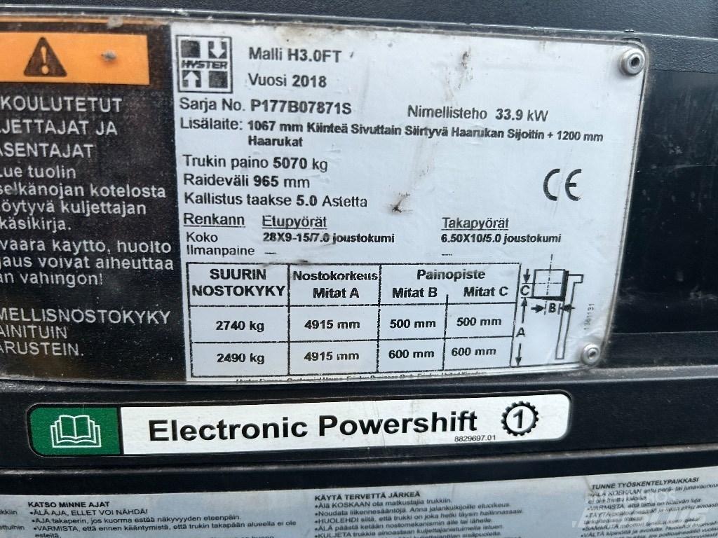 Hyster H 3.00 FT Wózki Diesla