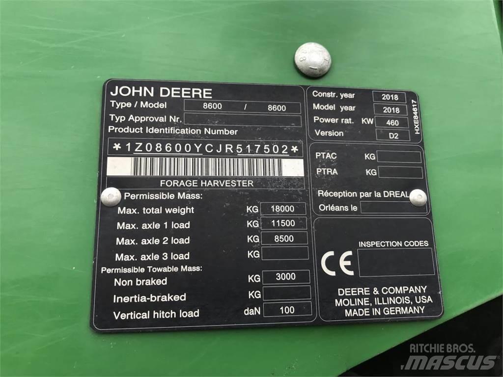 John Deere 8600 Sieczkarnie samojezdne