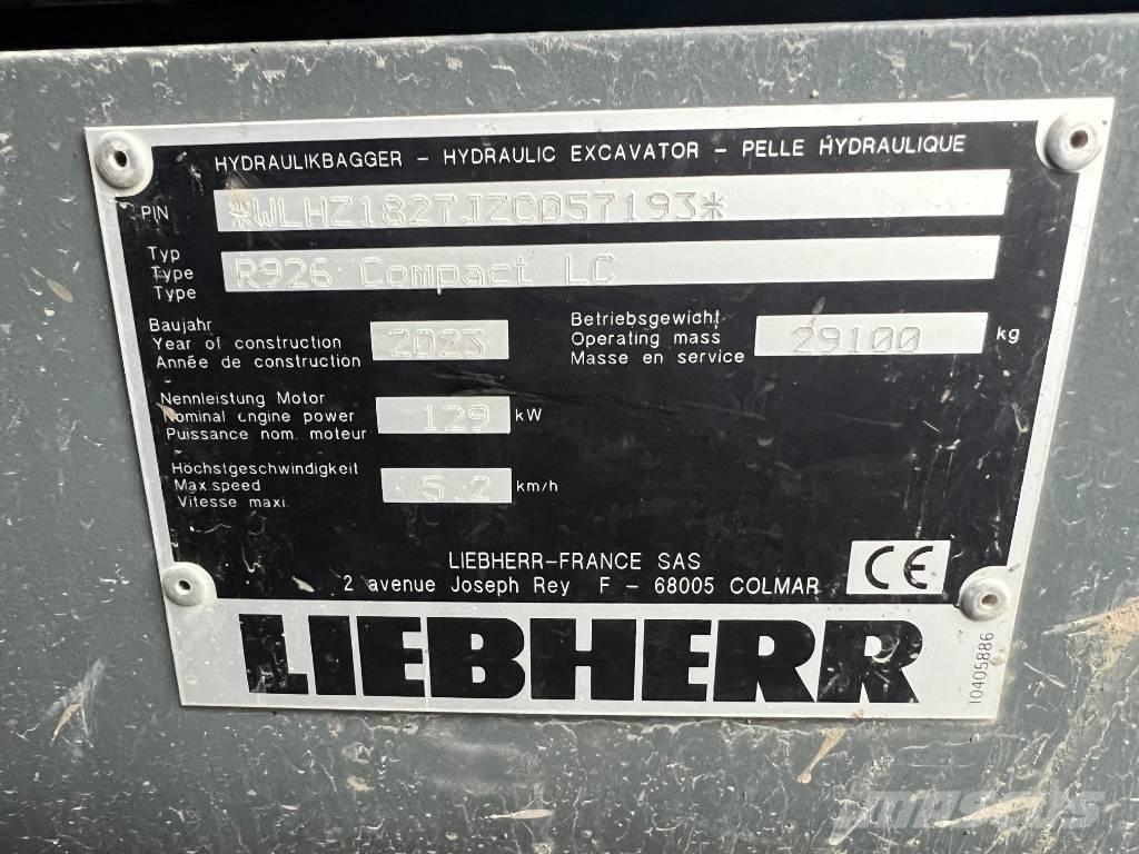 Liebherr R926 Comp Koparki gąsienicowe