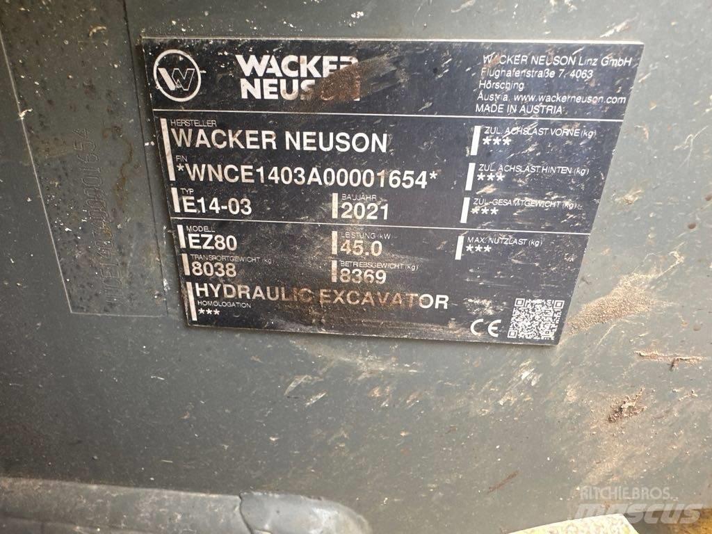 Wacker Neuson EZ80 Koparki gąsienicowe