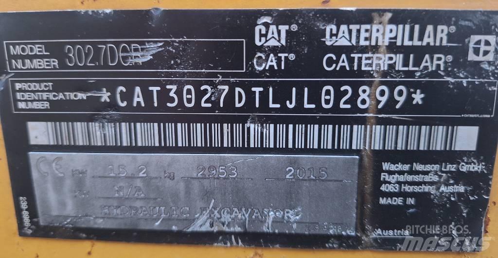 CAT 302.7 D CR Minikoparki