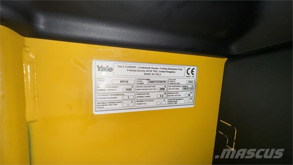 Yale MR16 Wózki widłowe wysokiego składowania